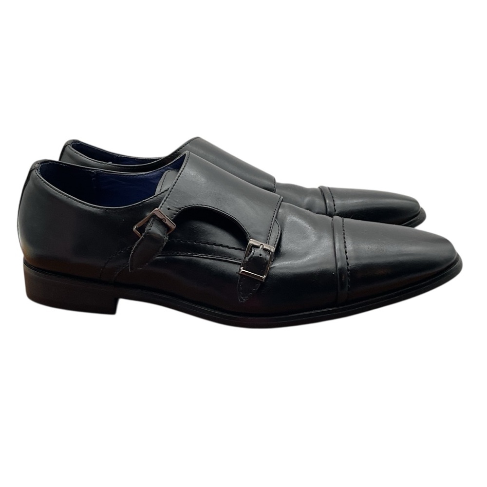 Bruno Marc Men's Classic leather Black Dress Shoes‎ 7.5